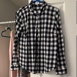 Crown & Ivy Black and White Checkered Shirt
